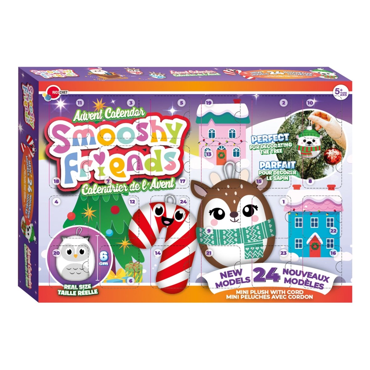 GROUPE RICOCHET Christmas Christmas Smooshy Friends Advent Calendar, 1 Count 824464120384