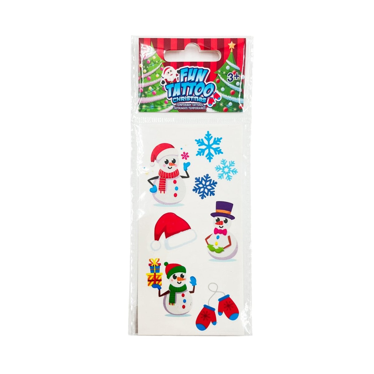 GROUPE RICOCHET Christmas Christmas Temporary Tattoo Sheet, Assortment, 1 Count 824464125334