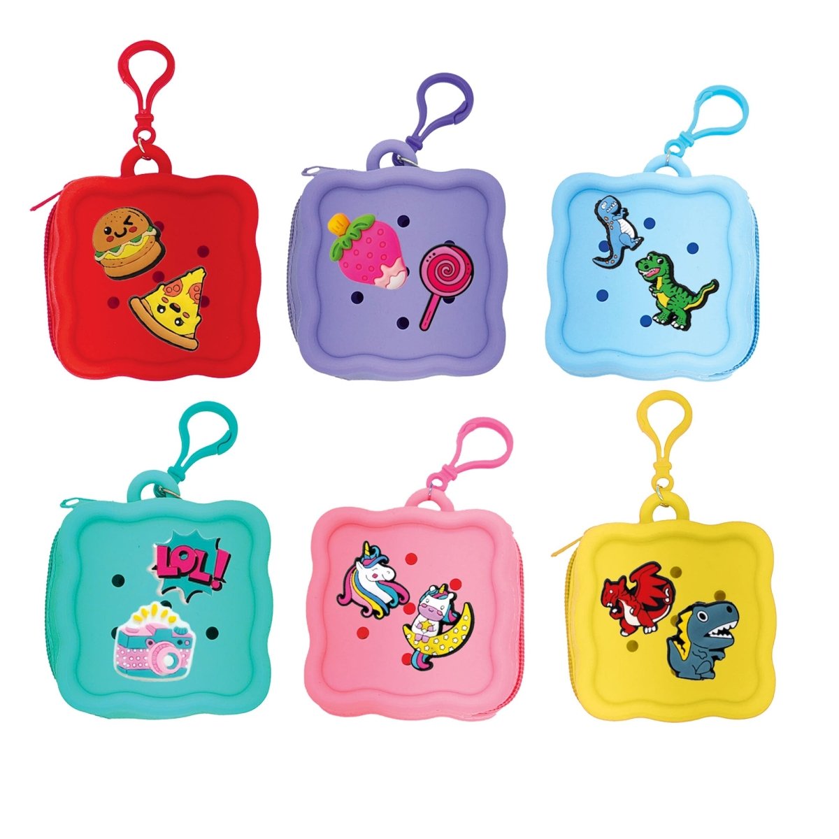 GROUPE RICOCHET Impulse Buying Charm'z Silicone Mini Bag Clip, Assortment, 1 Count 824464112754
