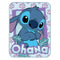 GROUPE RICOCHET Kids Birthday Stitch Micro Flannel Blanket, Disney, 45 x 60 Inches, 1 Count 824464121800