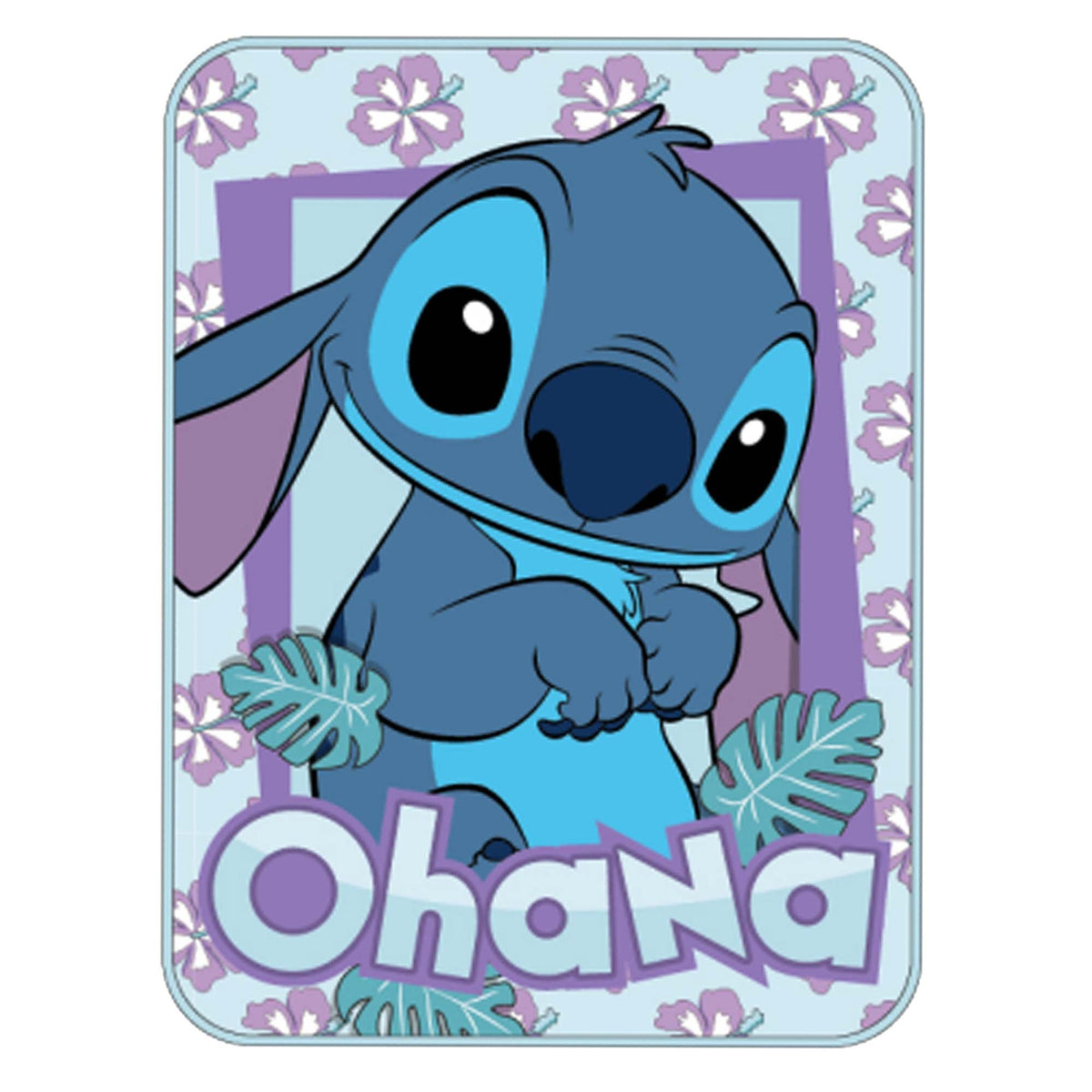 GROUPE RICOCHET Kids Birthday Stitch Micro Flannel Blanket, Disney, 45 x 60 Inches, 1 Count 824464121800