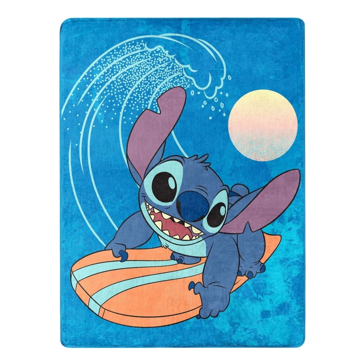GROUPE RICOCHET Kids Birthday Stitch Silk Touch Throw, Disney, 46 x 60 Inches, 1 Count 190604290607
