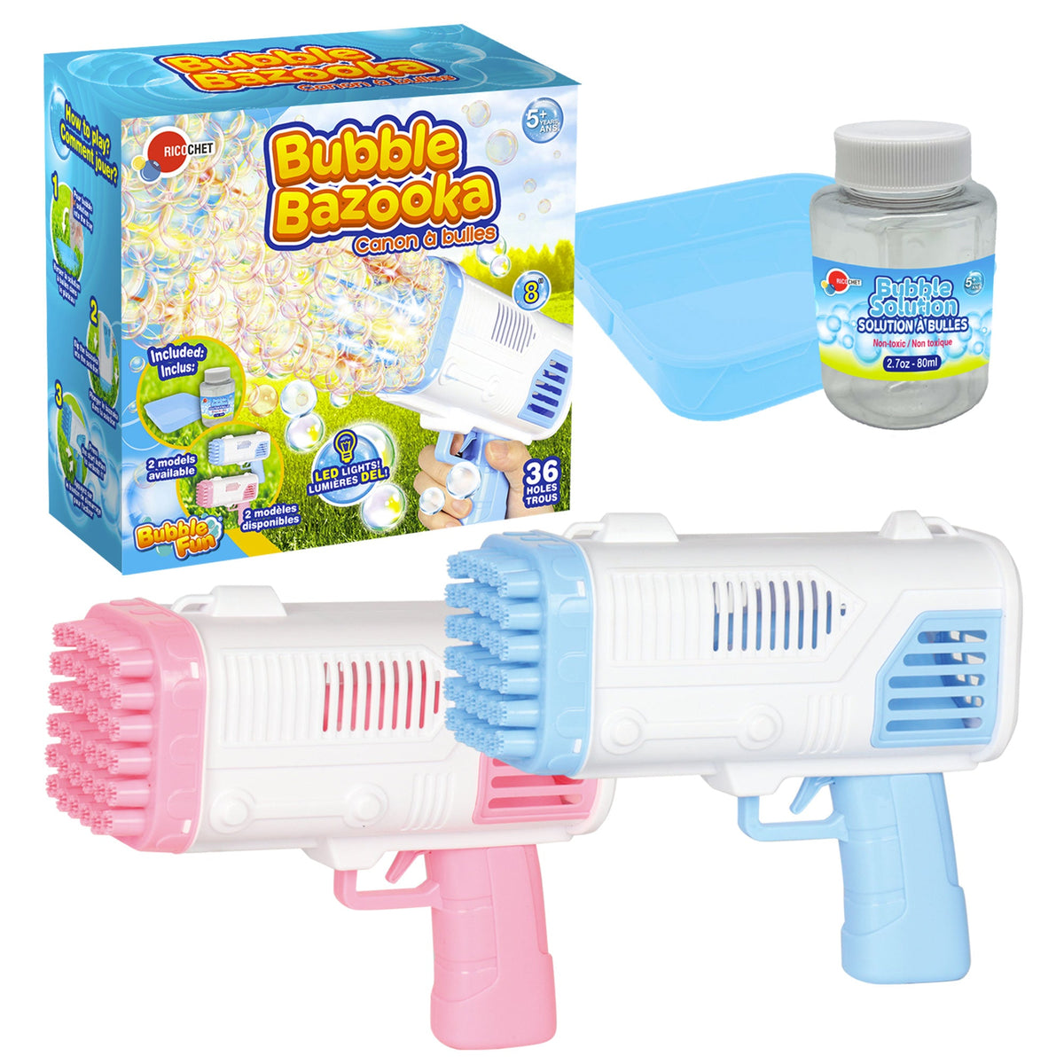 GROUPE RICOCHET Summer Bubble Blaster Bazooka, 1 Count 824464113836