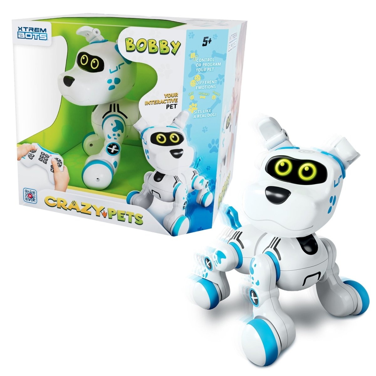 GROUPE RICOCHET Toys & Games Remote Control Xtrem Bots Robot Dog, Bobby, 1 Count 824464121374