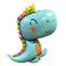 Guangzhou Mei Qi Ai Garment Co., Ltd. Balloons Baby Dinosaur Supershape Foil Balloon, 35 Inches, 1 Count 810077659977