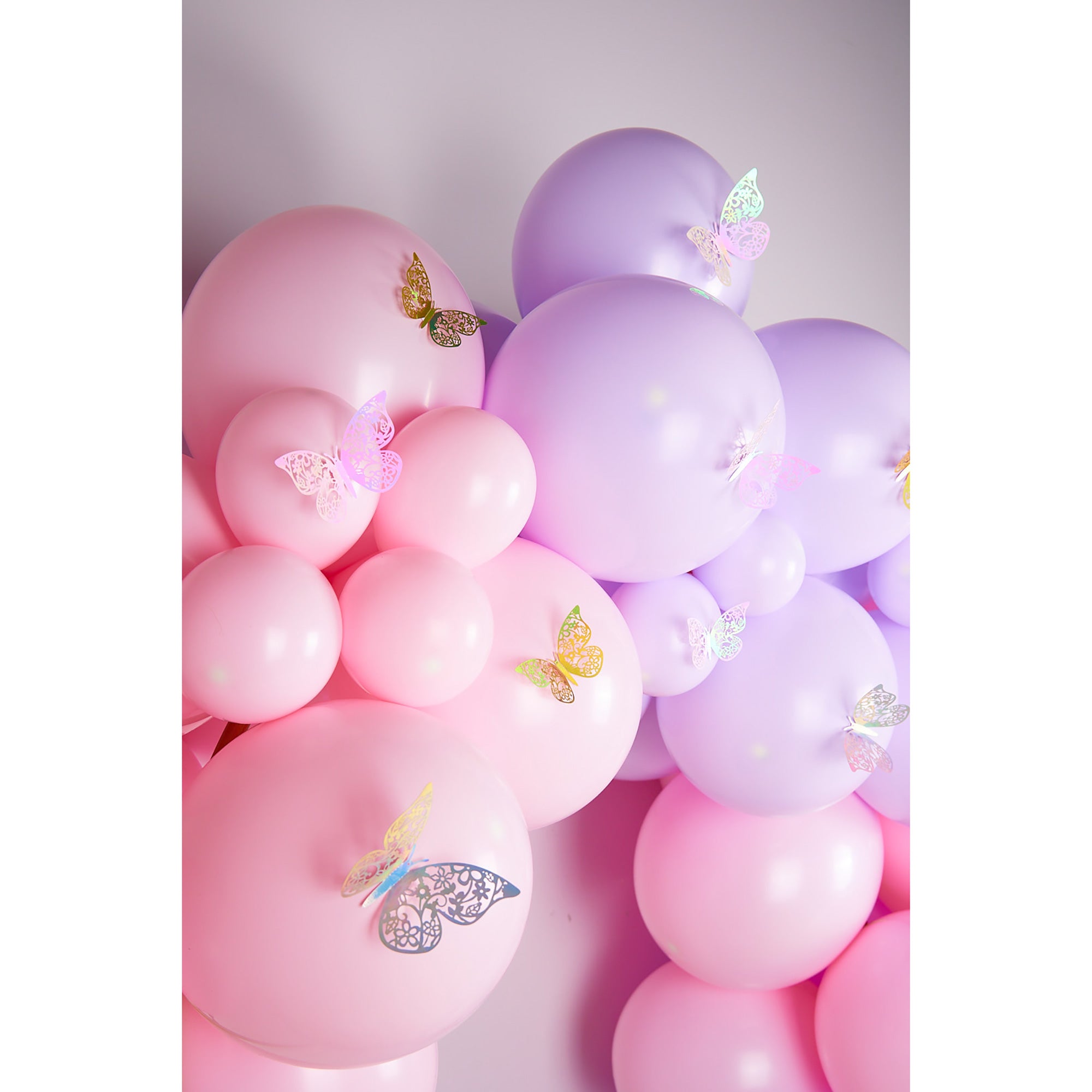 Liitata 5. Papillon Décoration d'anniversaire Papillon Ballon Rose Chiffre  5 Ballons en aluminium Grand Ballon Papillon Multicolore Happy Birthday