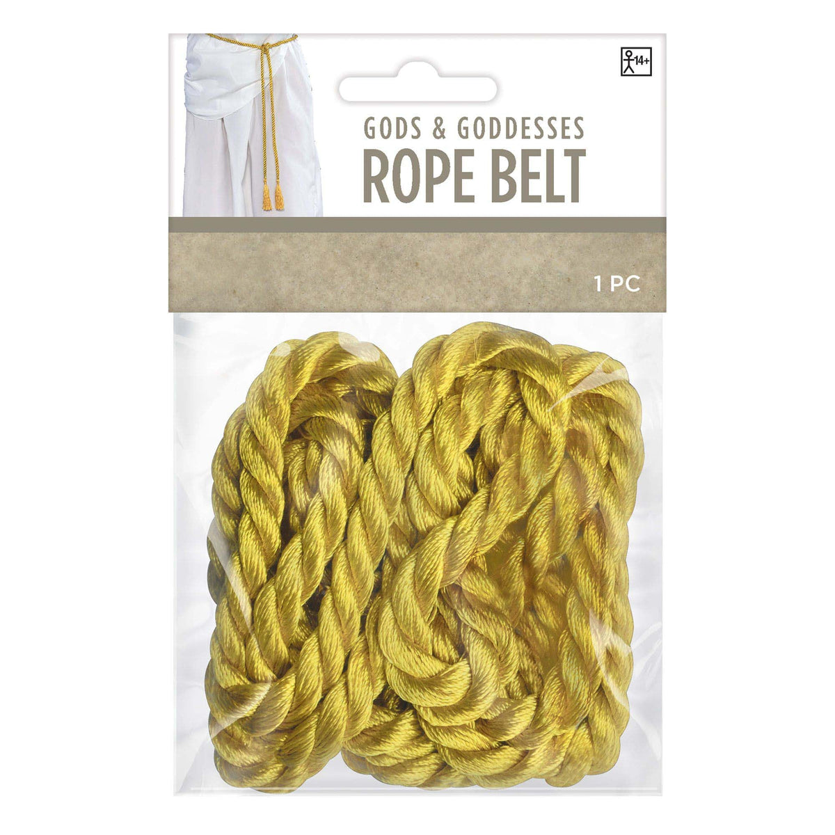 HALLOWEEN COSTUME CO. Costume Accessories Gods and Goddesses Gold Rope Belt for Adults