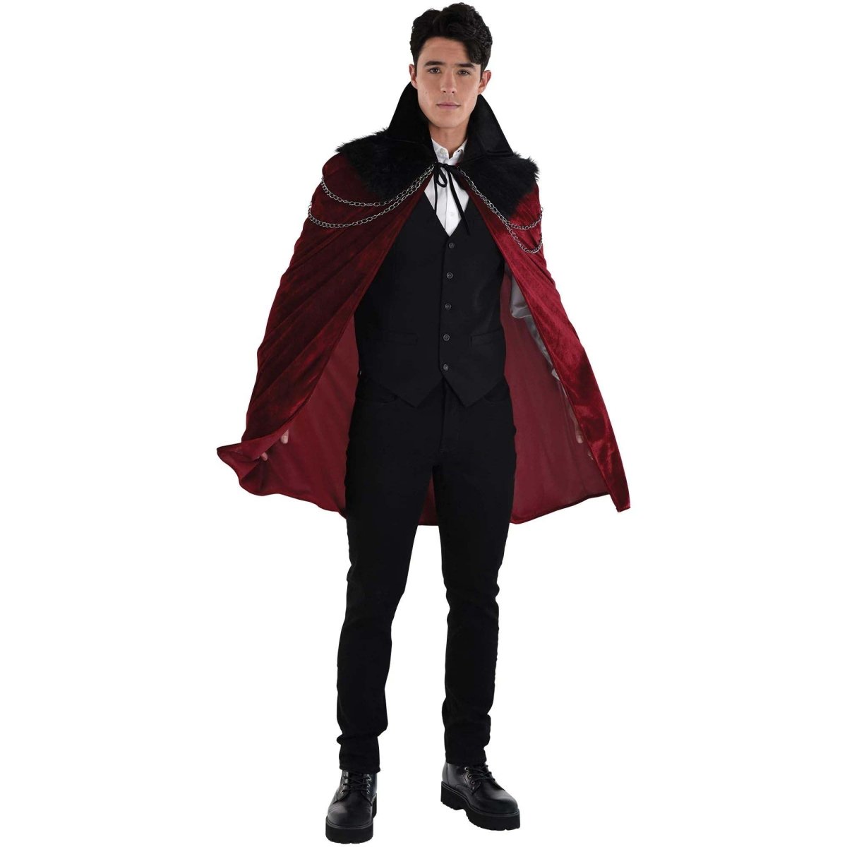 Vampire Cape Réversible Rouge Noire 90cm, Deguisement Vampire Pour Enfants et Vampire Cape Réversible Rouge Noire 90cm, Deguisement Vampire Pour Enfants et