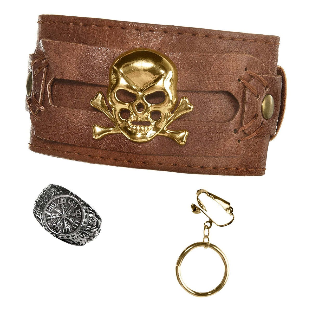 HALLOWEEN COSTUME CO. Costume Accessories Pirate Captain Jewelry Kit for Adults 192937160015