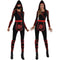 HALLOWEEN COSTUME CO. Costumes Blood Dragon Ninja Costume for Adults, Black and Red Jumpsuit