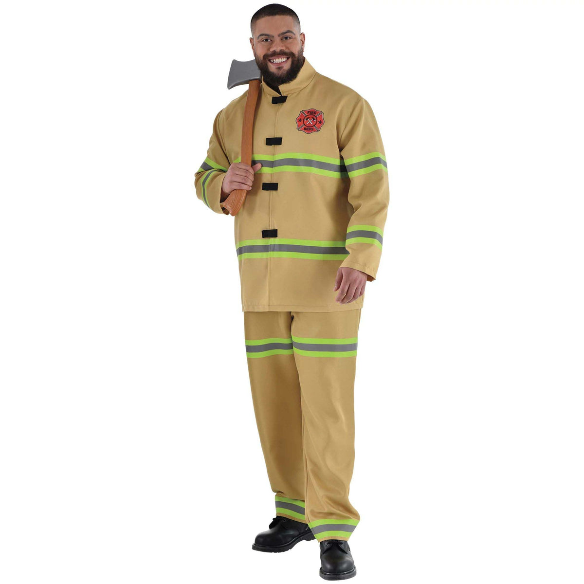 HALLOWEEN COSTUME CO. Costumes Firefighter Costume for Plus Size Adults, Jacket and pants