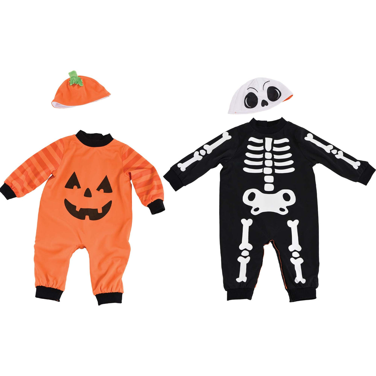 HALLOWEEN COSTUME CO. Costumes Pumpkin and Skeleton Reversible Costume for Babies