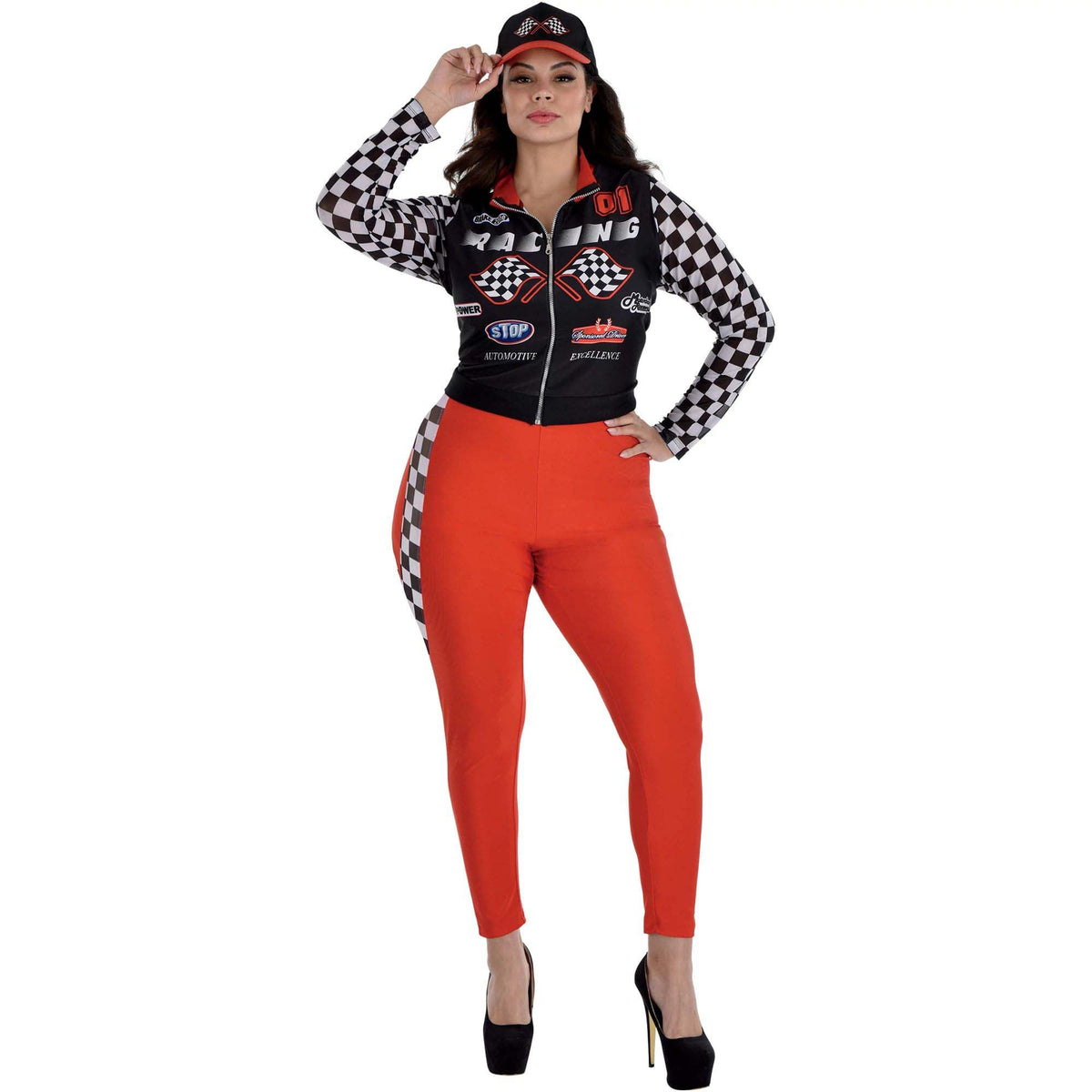 HALLOWEEN COSTUME CO. Costumes Racecar Driver Costume for Plus Size Adults, Jacket and Leggings 192937460689