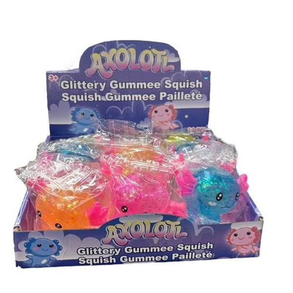 Jouet Sensoriel Axolotl 3 Pièces – Balles Anti-Stress Avec Paillettes – Squishy Mignon Pour Enfants Et Adultes – Couleurs Aléatoires