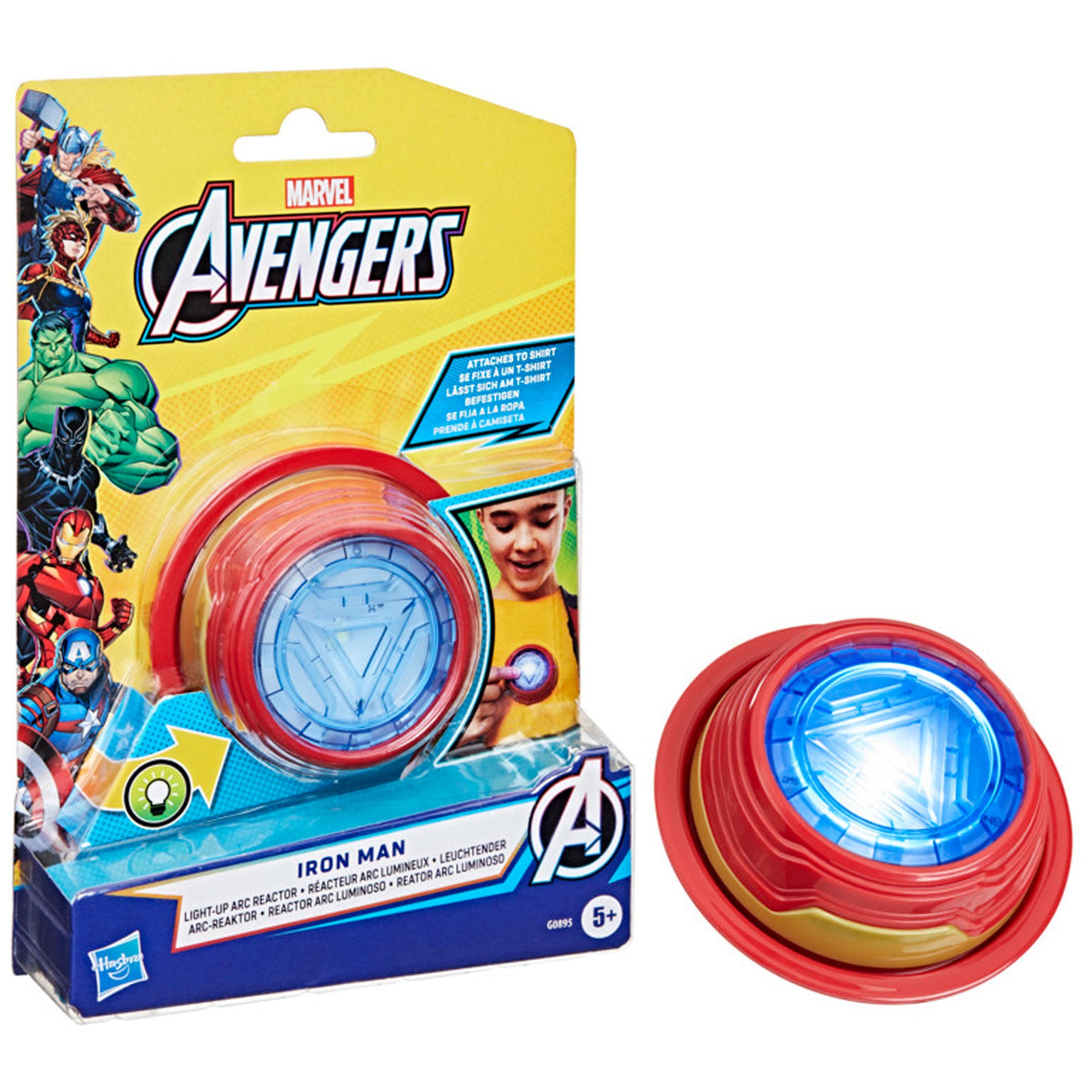 HASBRO Toys & Games Iron Man Light-Up Arc Reactor Toy, Avengers, 1 Count 5010996286185