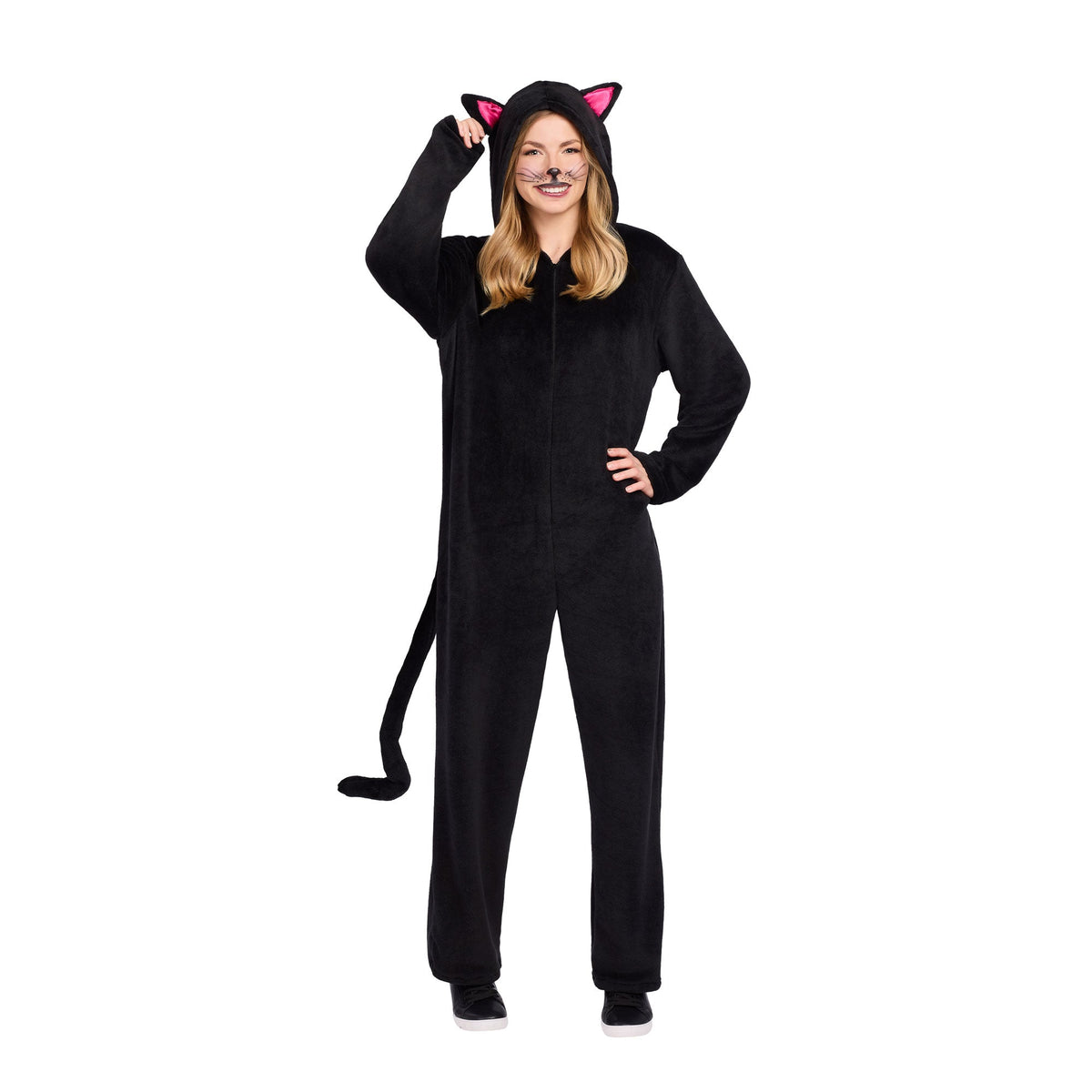 HEYLI COSTUME CO.,LTD Costumes Black Cat Zipster Jumpsuit for Adults