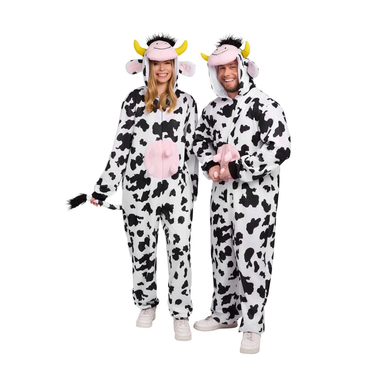 HEYLI COSTUME CO.,LTD Costumes Cow Zipster Plus Size Jumpsuit for Adults 840482502650