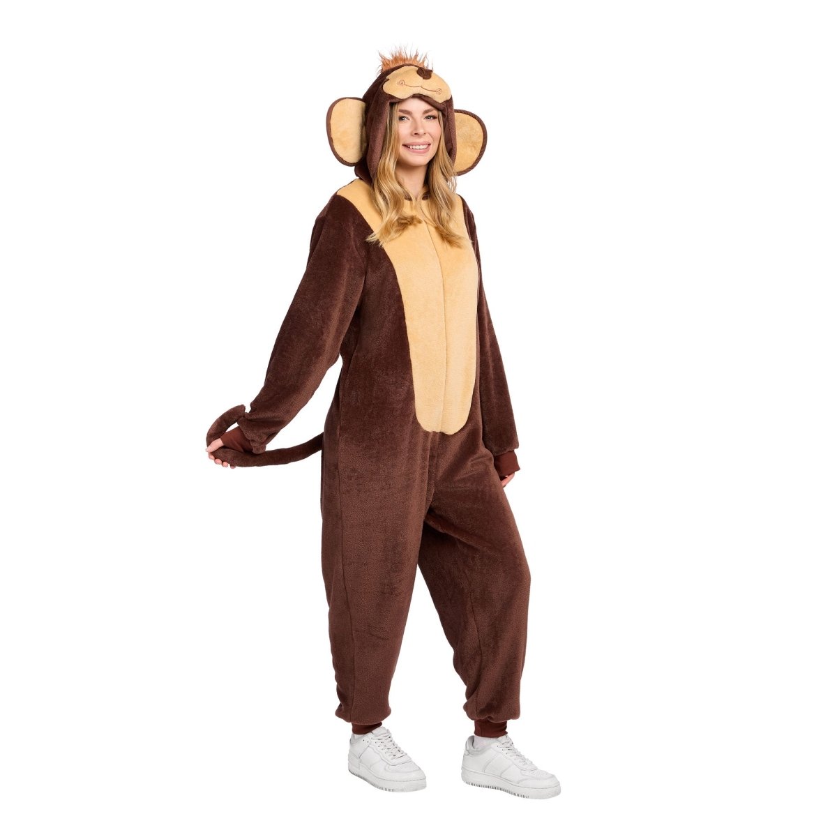 HEYLI COSTUME CO.,LTD Costumes Monkey Zipster Plus Size Jumpsuit for Adults 840482502681