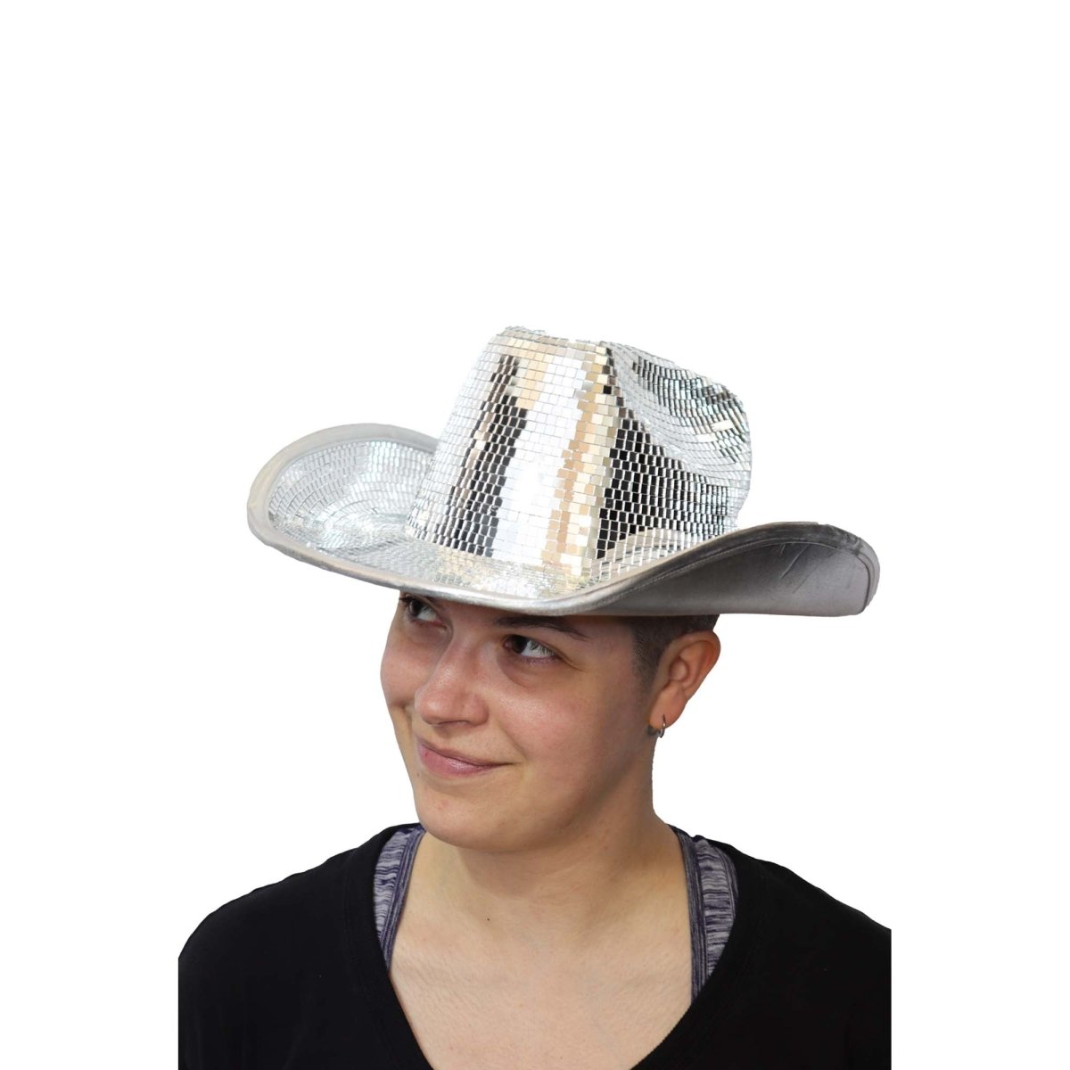 Chapeau Lunettes Boucles D'oreilles Fête Set Accessoires Disco Moiuguli ...