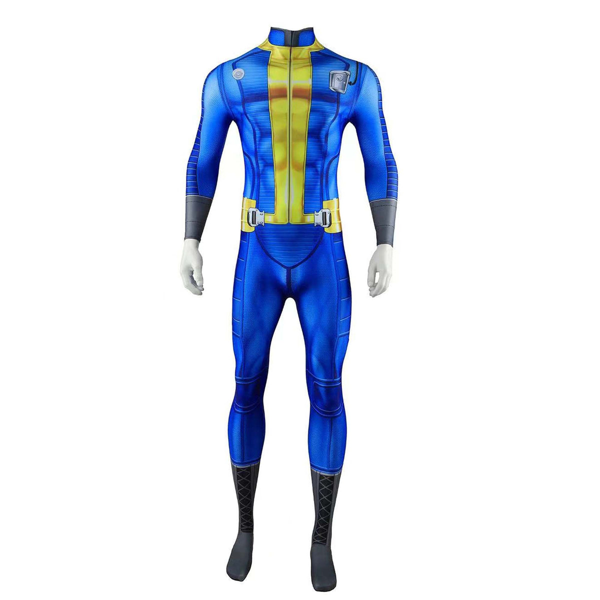 HMS NOUVEAUTE LTEE Costume Accessories Fallout Vault Jumpsuit for Adults, Blue and Yellow Jumpsuit