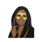 HMS NOUVEAUTE LTEE Costume Accessories Gold Venetian Mask with Stick, 1 Count 057543234386