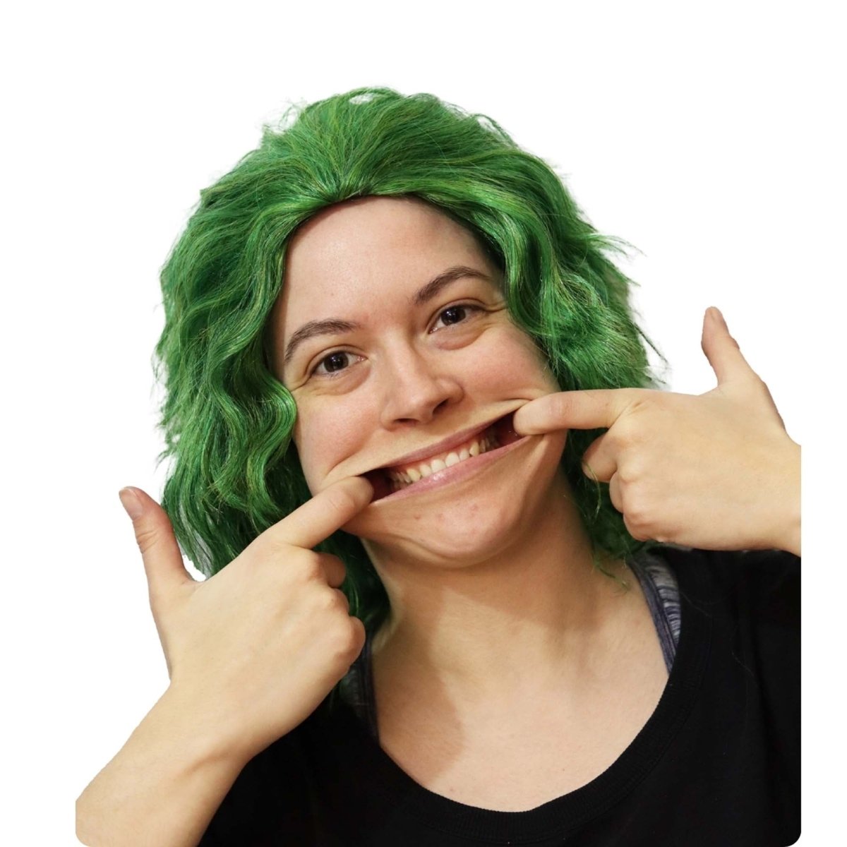 HMS NOUVEAUTE LTEE Costume Accessories Sad Clown Wig for Adults, Green 057543128159