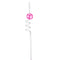 HMS NOUVEAUTE LTEE Theme Party Pink Disco Ball Straw, 1 Count 057543889302