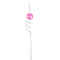 HMS NOUVEAUTE LTEE Theme Party Pink Disco Ball Straw, 1 Count 057543889302
