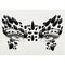 HONGFAN Costume Accessories Black Angel Face Art Crystal Stickers 810077657249