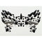 HONGFAN Costume Accessories Black Angel Face Art Crystal Stickers 810077657249