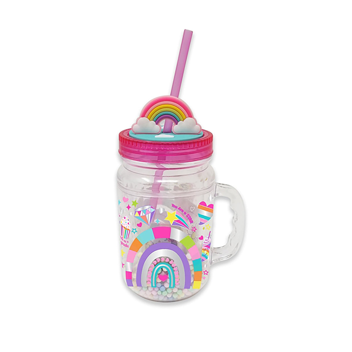 Hot Focus Novelties Rainbow Mason Jar, 570 ml, 1 Count