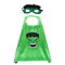 HUIZHOU SHENYUAN TOYS CO.LTD Costume Accessories Superhero Cape and Mask for Kids, Hulk 810120717098
