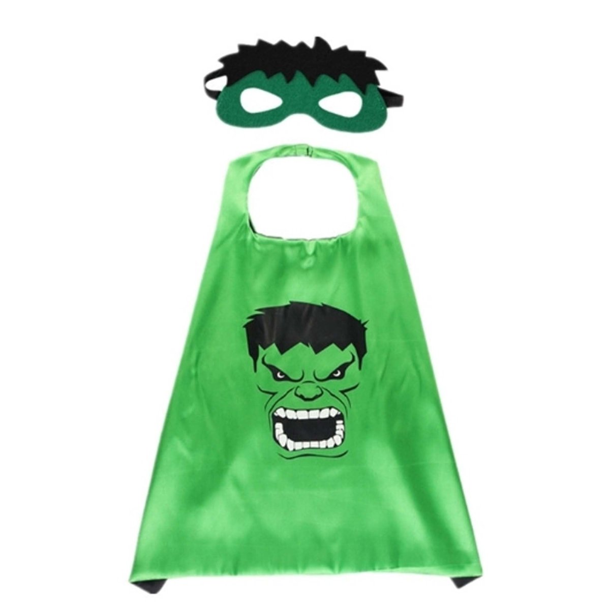 HUIZHOU SHENYUAN TOYS CO.LTD Costume Accessories Superhero Cape and Mask for Kids, Hulk 810120717098