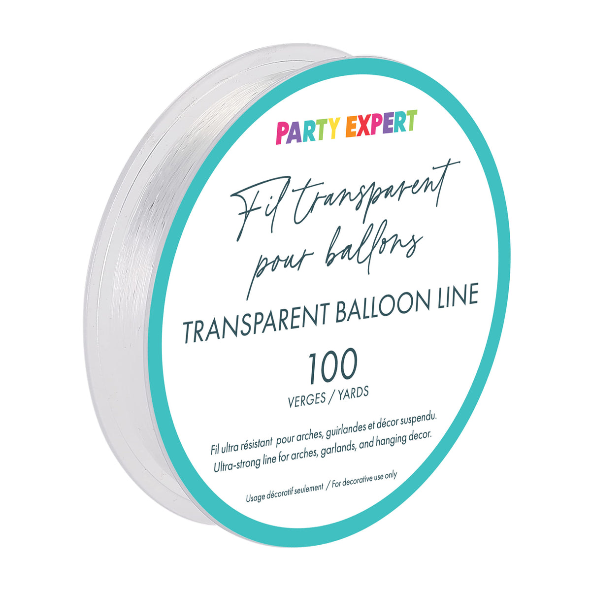 Transparent Balloon Line, 100 Yards, 1 Count