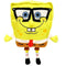 IMPORT DRAGON Plushes Sponge Bob with Glasses Plush, 13 Inches, 1 Count 672781921838