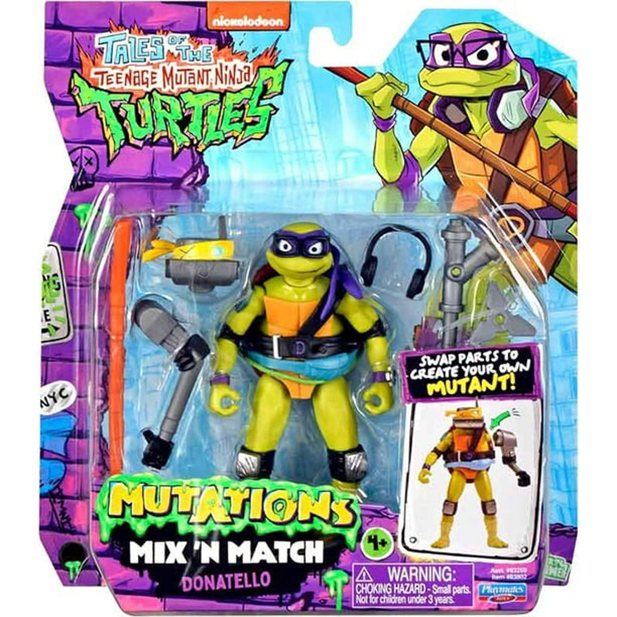 IMPORT DRAGON Toys & Games Mix 'N Match Donatello Action Figure, Teenage Mutant Ninja Turtles, 1 Count 043377838029