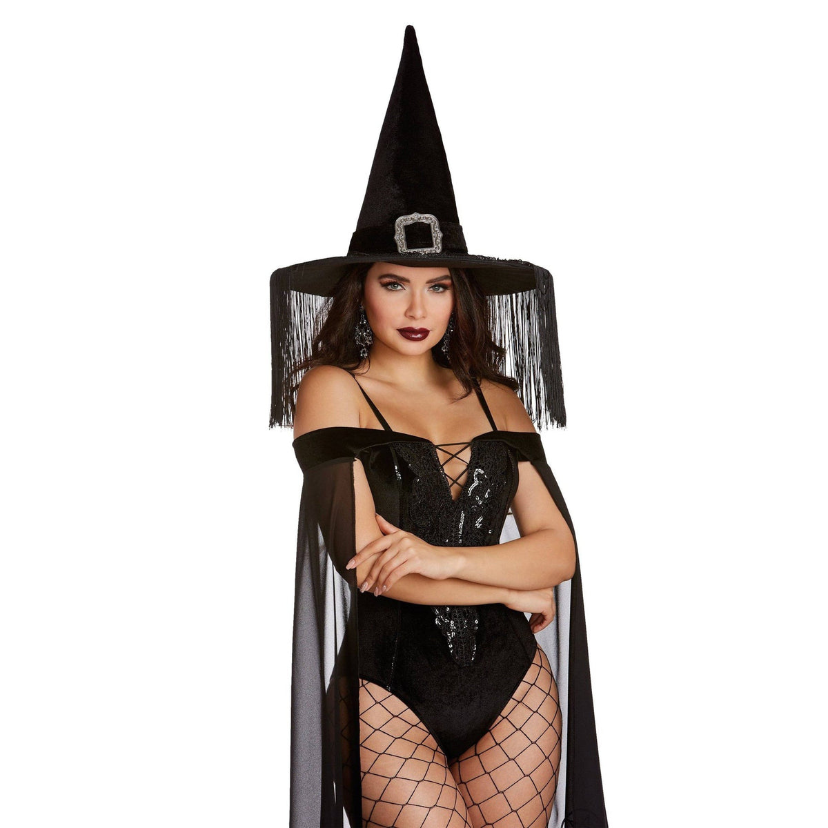 IMPORTATIONS JOLARSPECK INC Costume Accessories Wicked Witch Hat With Fringes