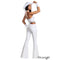 IMPORTATIONS JOLARSPECK INC Costumes Buckle Bunny Cowgirl Costume for Adults, White Jumpsuit
