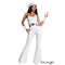 IMPORTATIONS JOLARSPECK INC Costumes Buckle Bunny Cowgirl Costume for Adults, White Jumpsuit