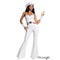 IMPORTATIONS JOLARSPECK INC Costumes Buckle Bunny Cowgirl Costume for Adults, White Jumpsuit