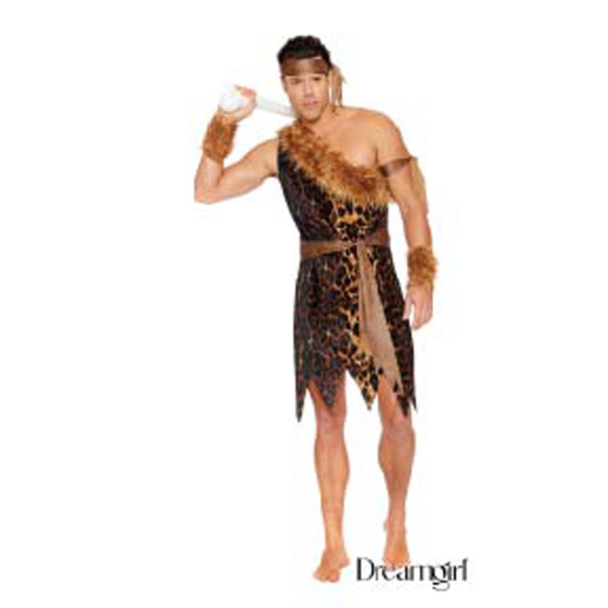 IMPORTATIONS JOLARSPECK INC Costumes Caveman Costume for Adults, Animal Print Tunic