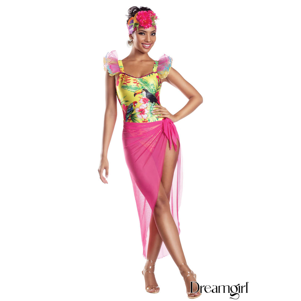 IMPORTATIONS JOLARSPECK INC Costumes Chiquita Costume for Adults, Floral Bodysuit