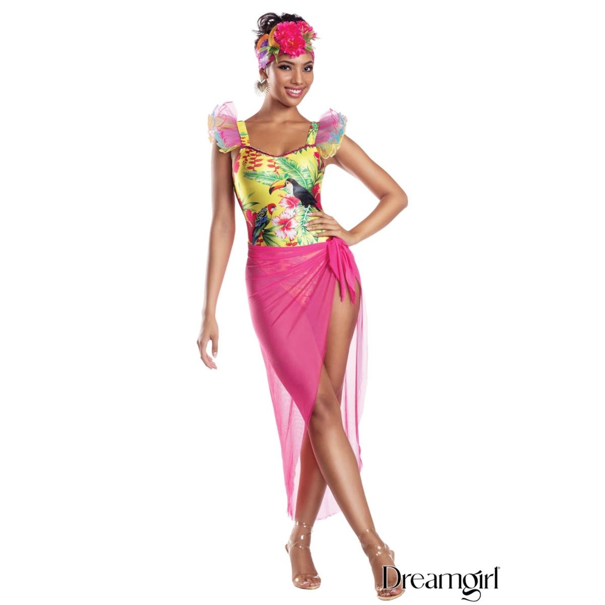 IMPORTATIONS JOLARSPECK INC Costumes Chiquita Costume for Adults, Floral Bodysuit