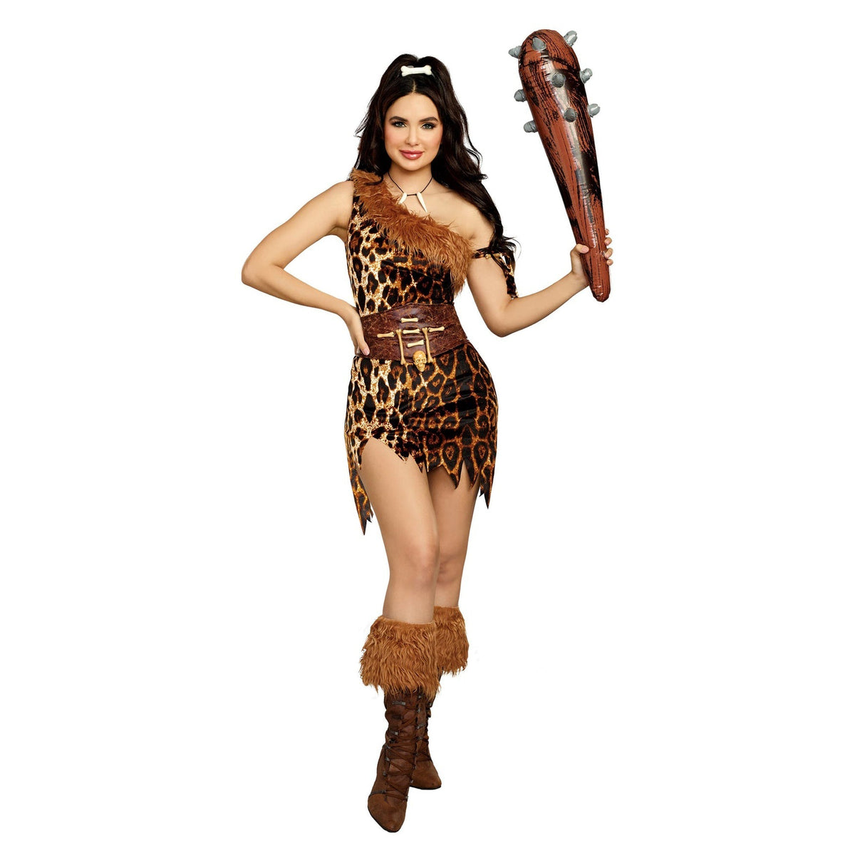 IMPORTATIONS JOLARSPECK INC Costumes Clubbin' Cutie Costume for Adults, Animal Print Dress