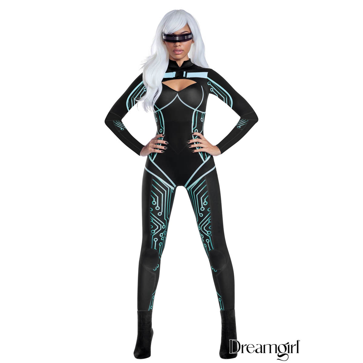 IMPORTATIONS JOLARSPECK INC Costumes Cyber Costume for Adults, Black Jumpsuit