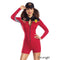 IMPORTATIONS JOLARSPECK INC Costumes Pit Crew Princess Costume for Adults, Red Romper and Cap