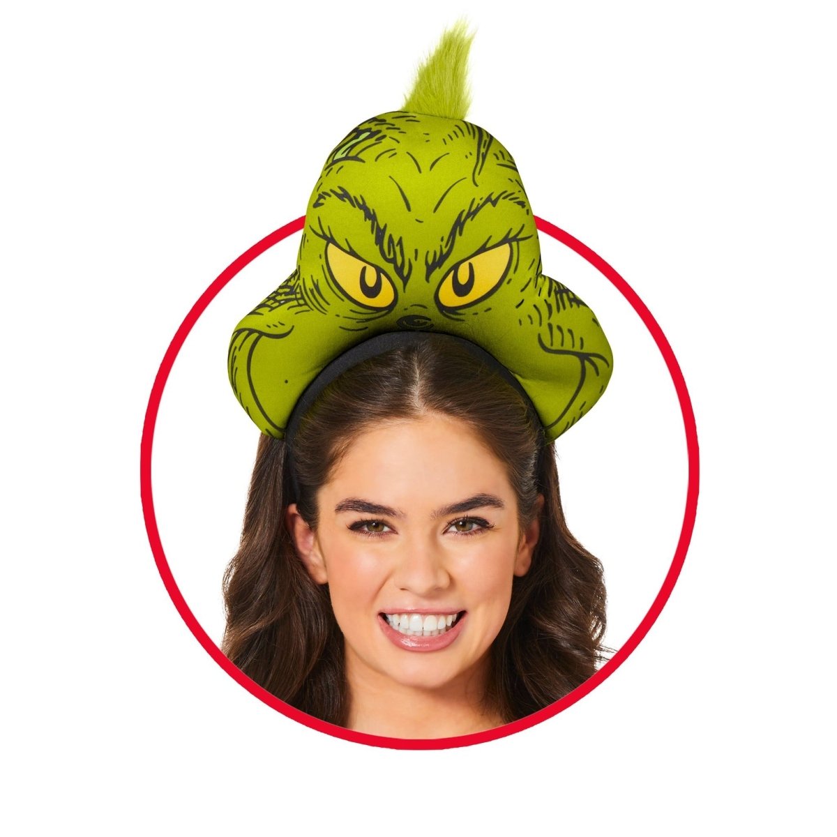 IN SPIRIT DESIGNS Christmas The Grinch Headpiece for Adults, Dr. Seuss 840263405613