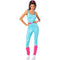 IN SPIRIT DESIGNS Costumes Barbie Aerobic Costume for Adults, Blue Jumpsuit