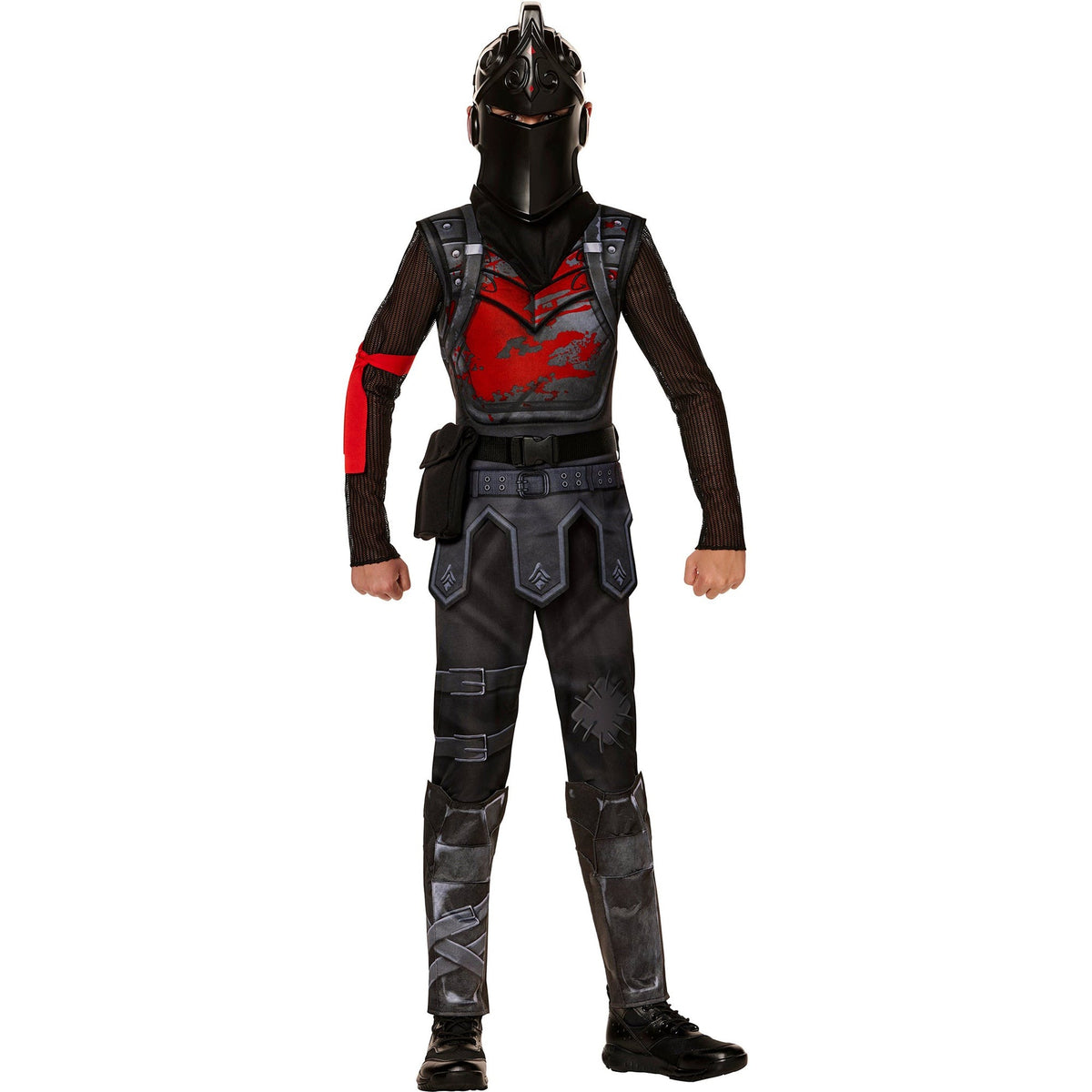 IN SPIRIT DESIGNS Costumes Black Night Costume for Kids, Fortnite, Black and Red Jumpsuit