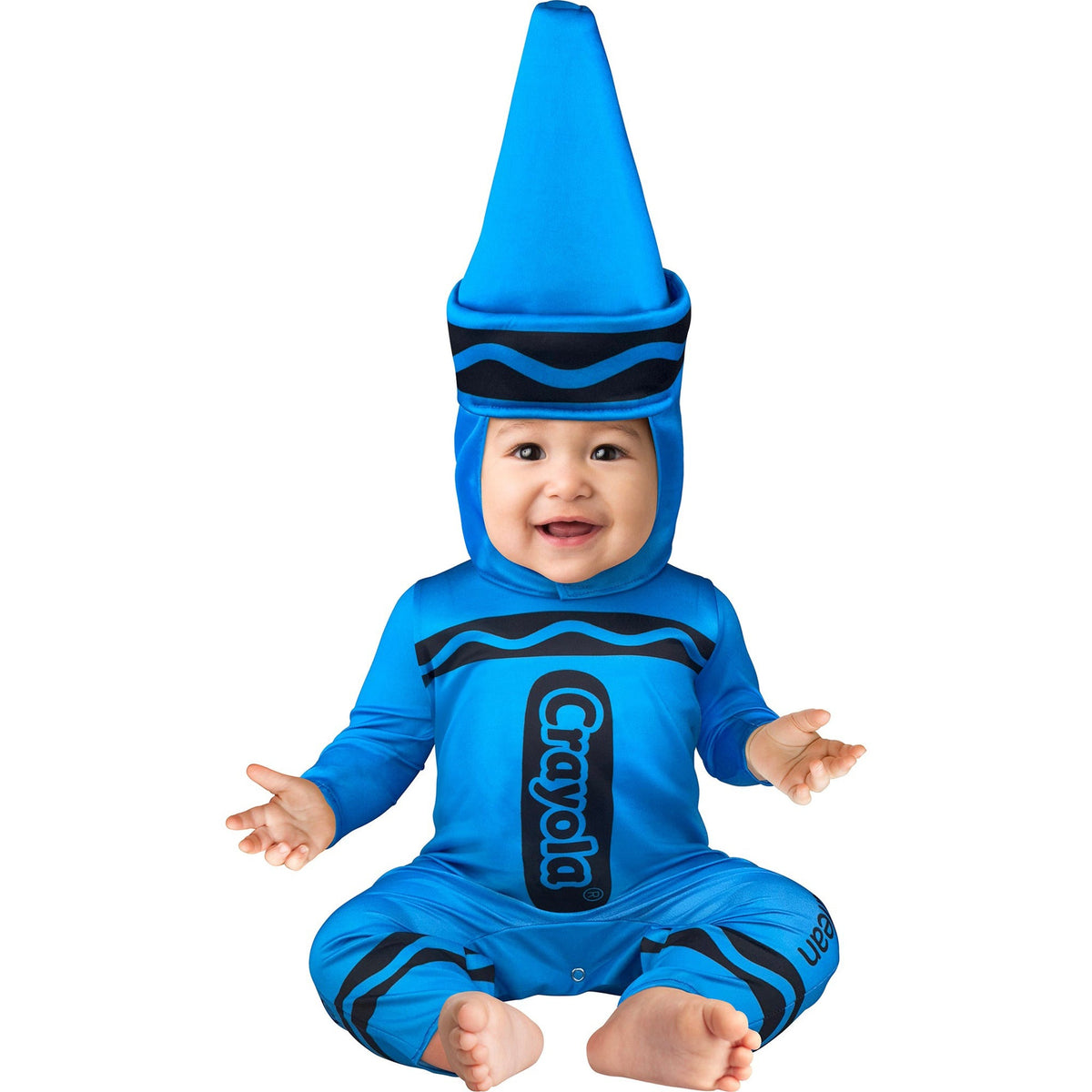 IN SPIRIT DESIGNS Costumes Blue Crayola Costume for Babies, Jumpsuit with Hood
